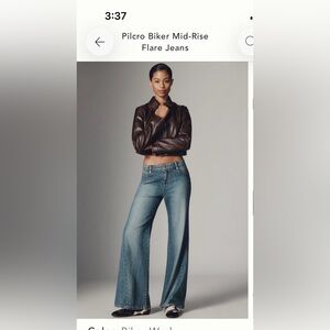 Anthropologie Pilcro Biker mid rise flare jeans sz 28P NWT